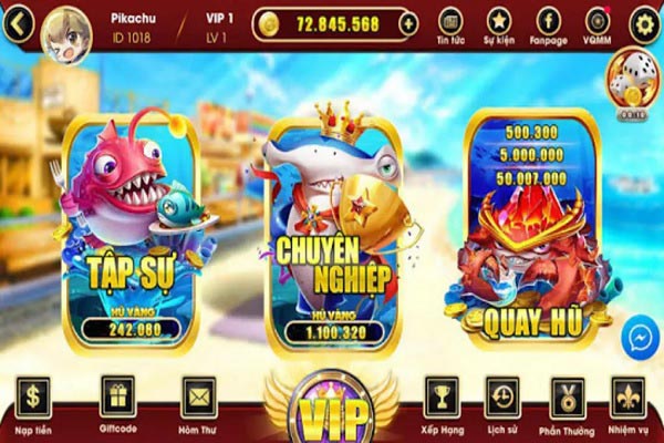 Các cấp độ săn cá nổi bật trong game Các cấp độ săn cá nổi bật trong game
